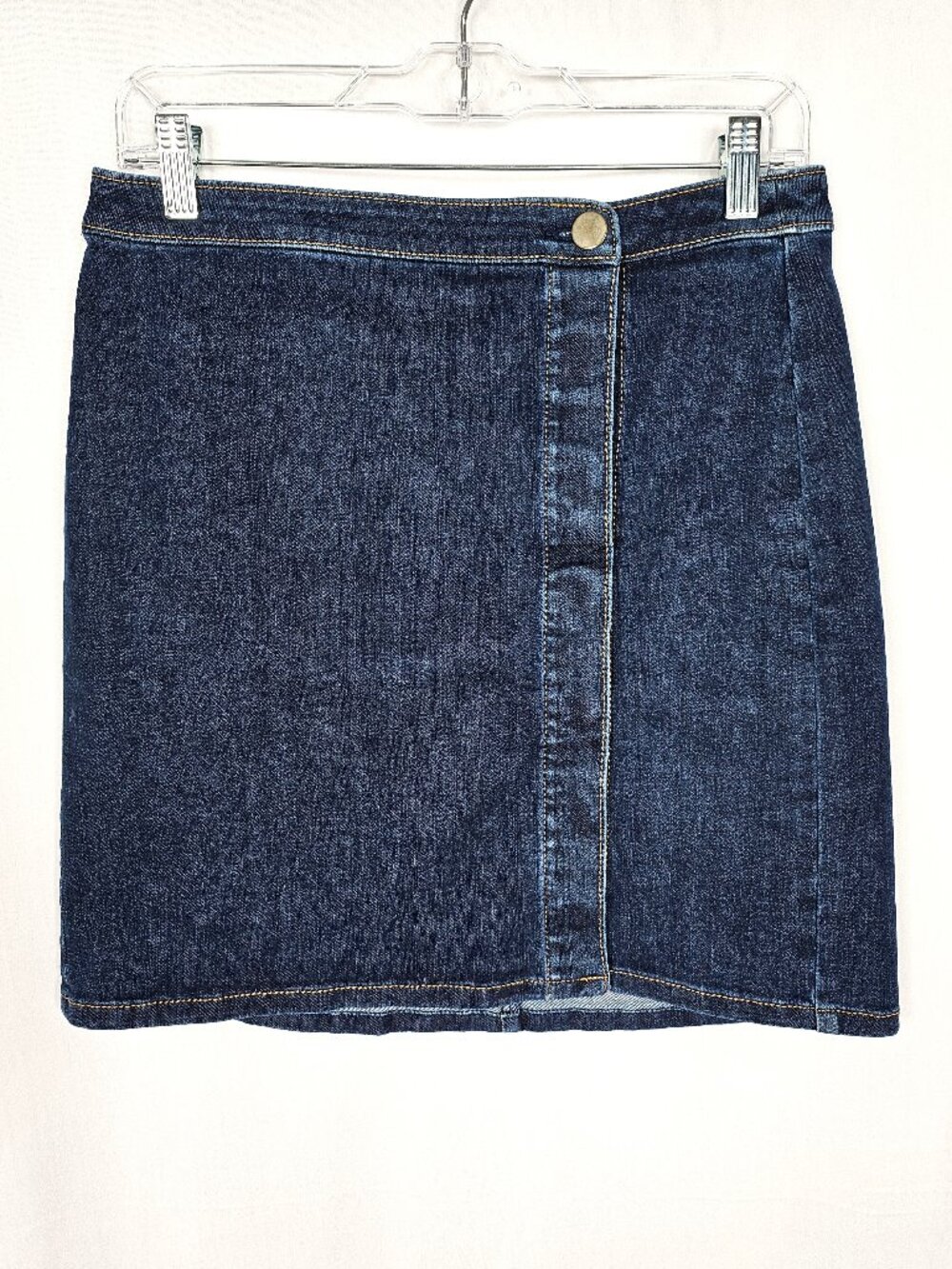 LOFT Outlet | Dark Wash Button Front Denim Skirt | Size 4